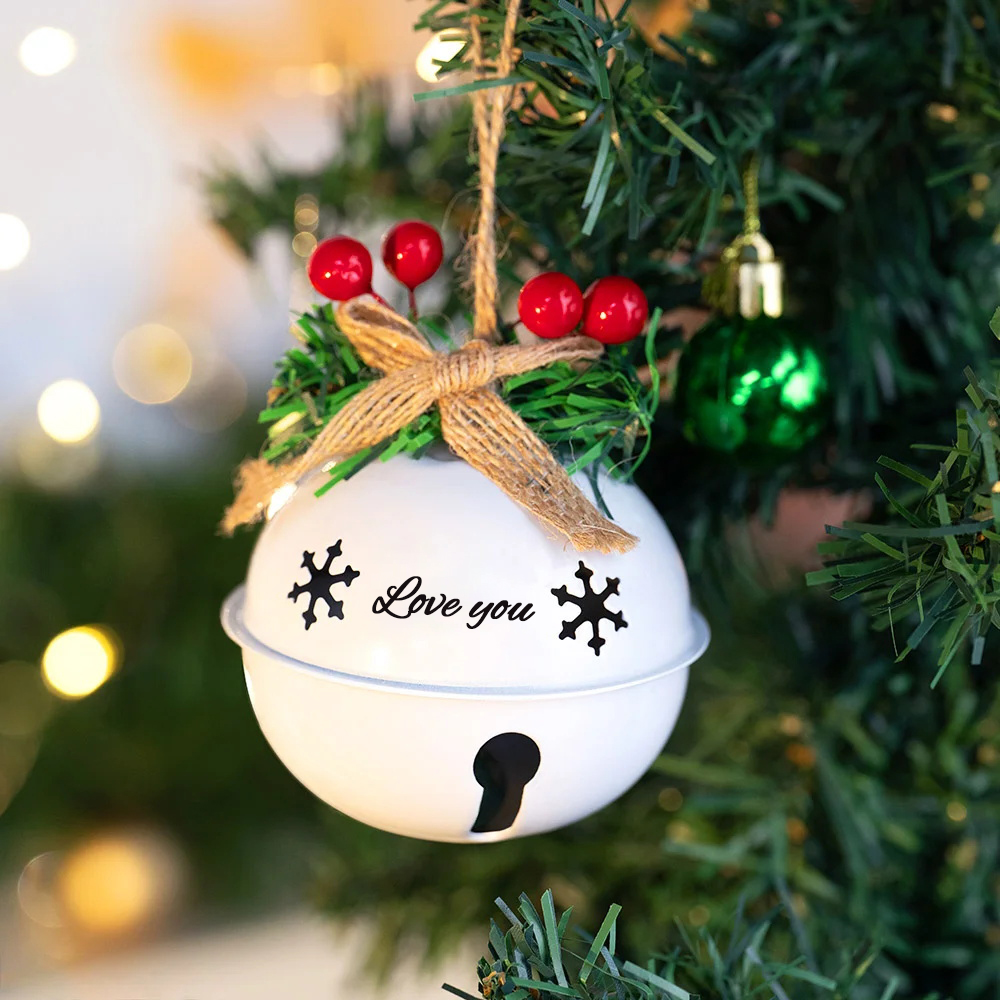 Christmas tree text bell decoration