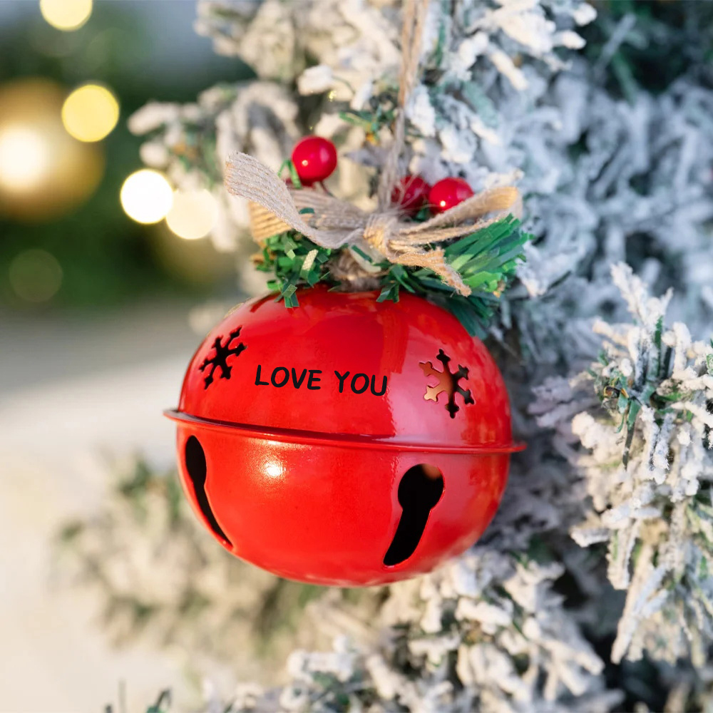 Christmas tree text bell decoration