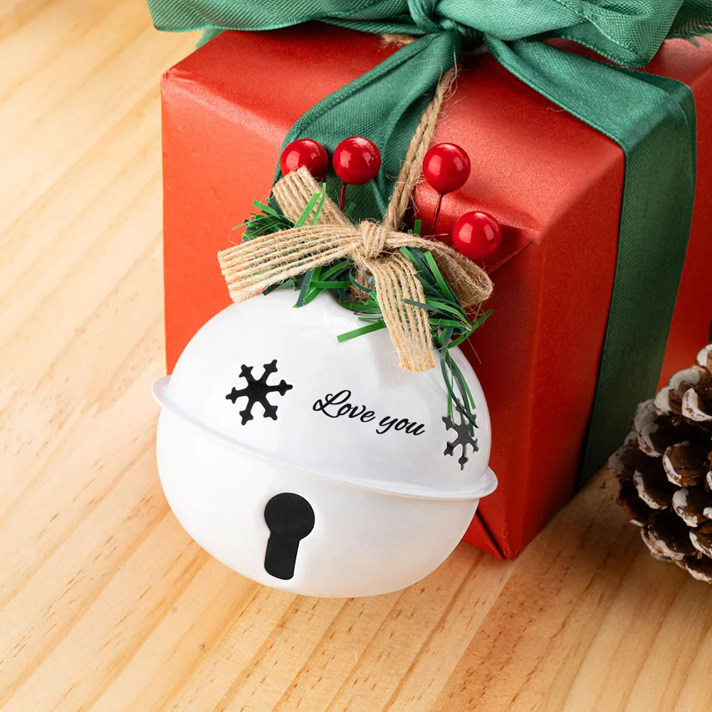 Christmas tree text bell decoration
