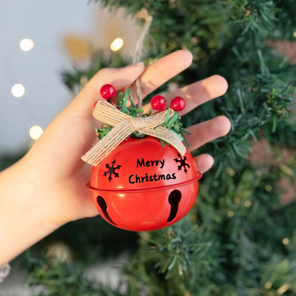 Christmas tree text bell decoration