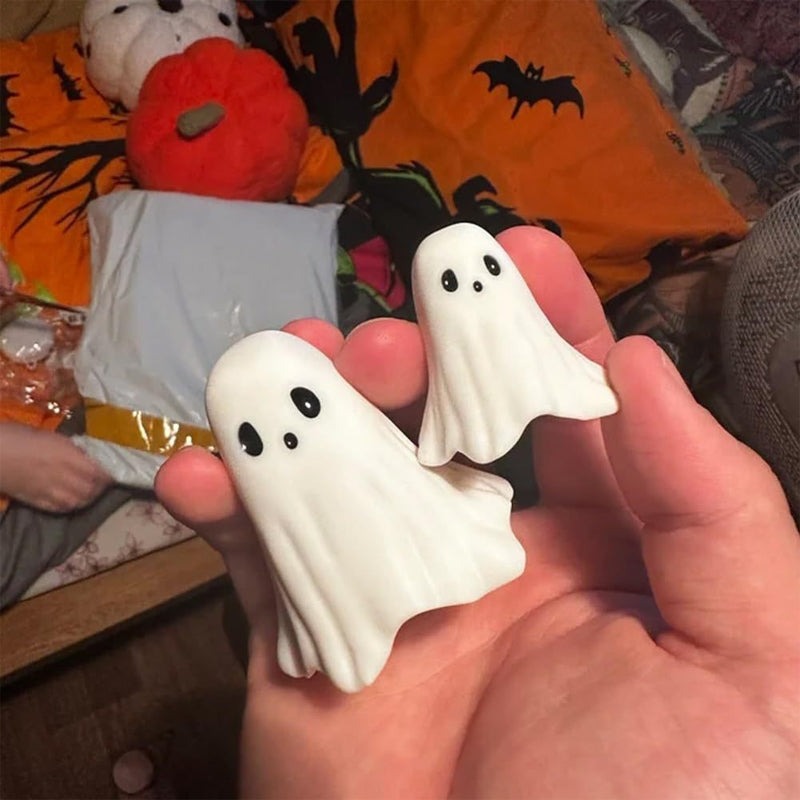 Halloween middle finger ghost figurine