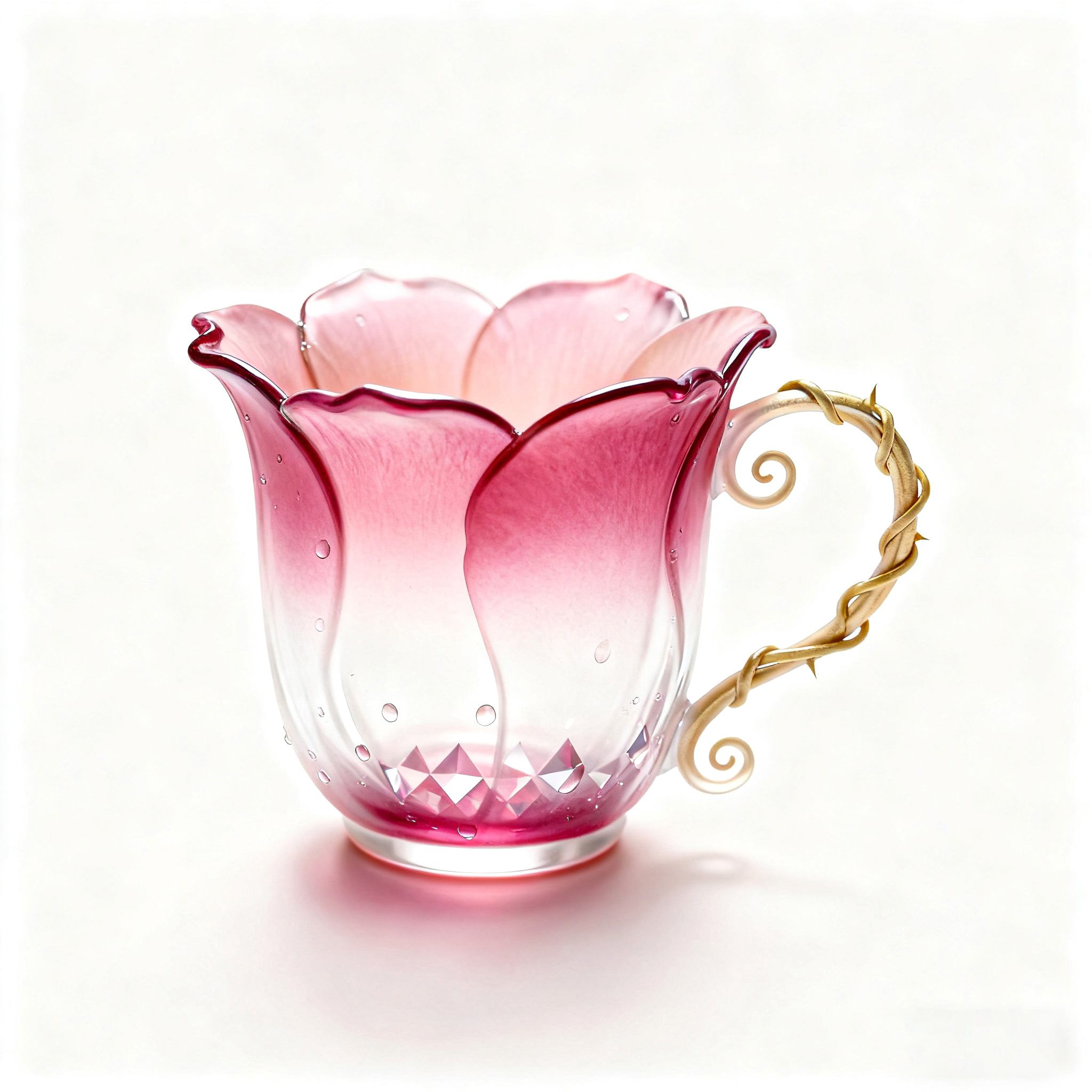 🌲Christmas Gift--“Handcrafted Petal Cup with Vine Handle