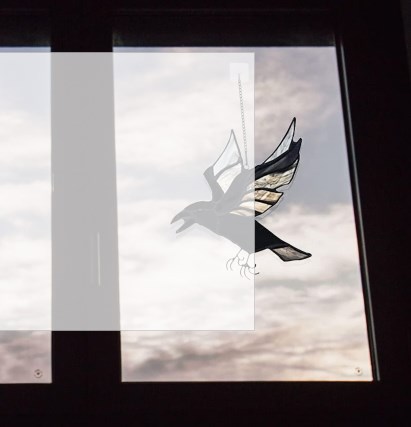 Raven Stained Glass Small Bird 🦅