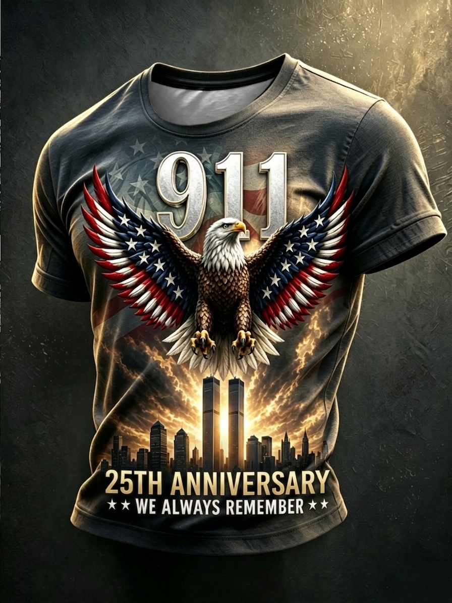 Men's 9.11 Unite Eagle Printed T-Shirt