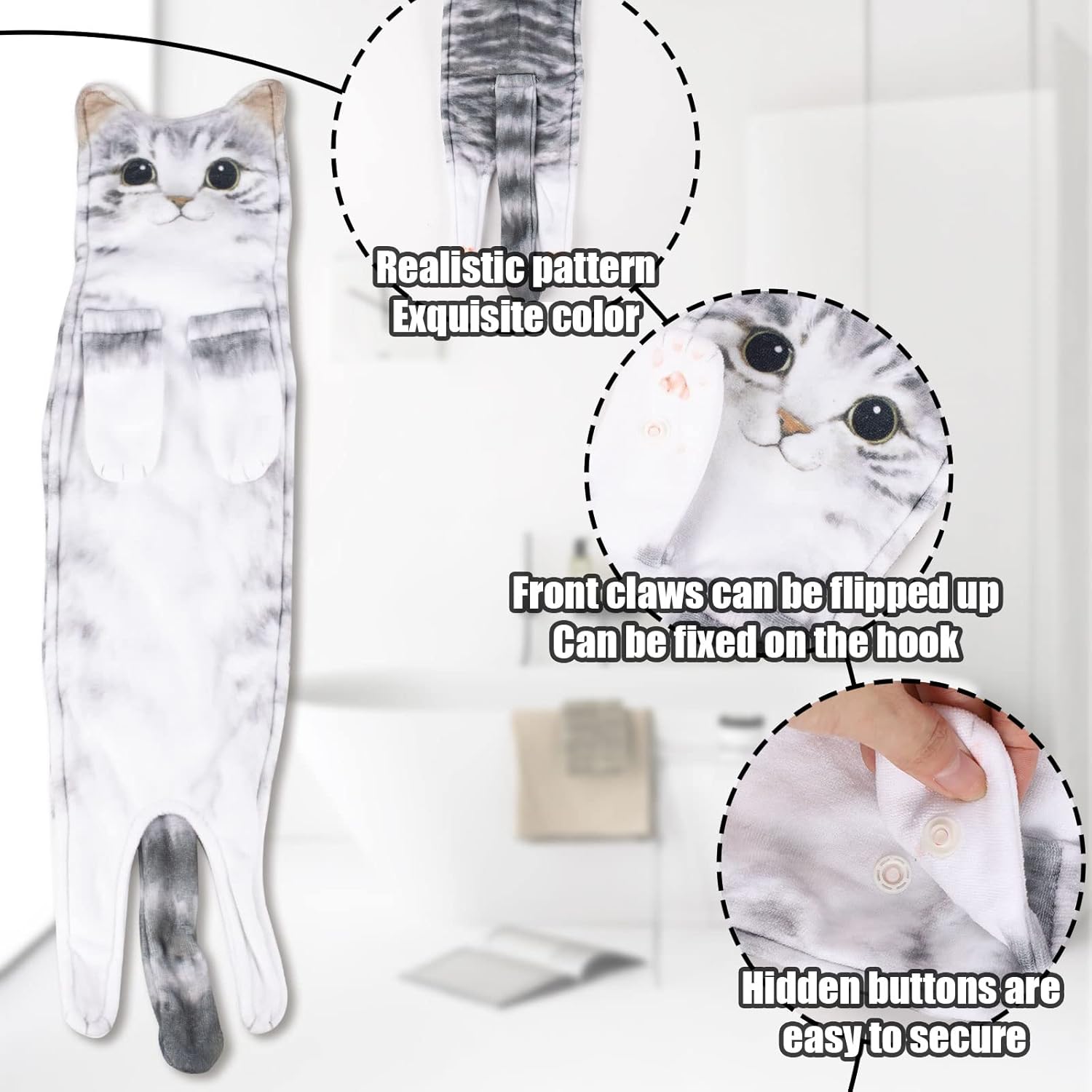 Cute Cat Absorbent Towel