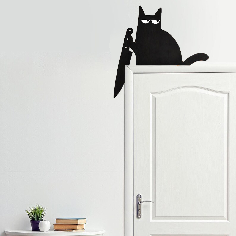 🌲2024 Christmas Hot Sale 🔥Bully Cat Door Frame Decoration