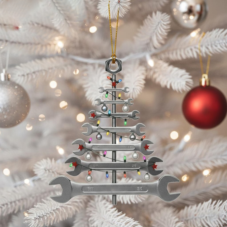 Wrench Christmas Tree Ornament