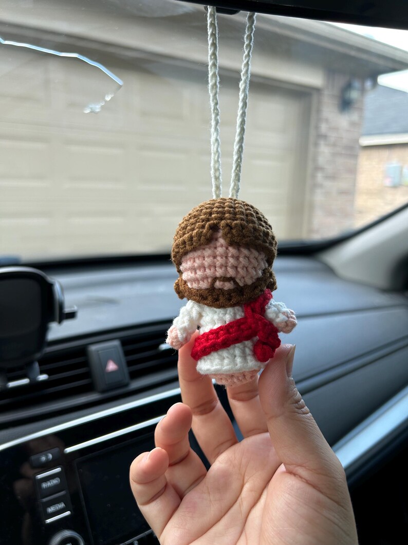 Crochet Mini Jesus Keychain/Hanging