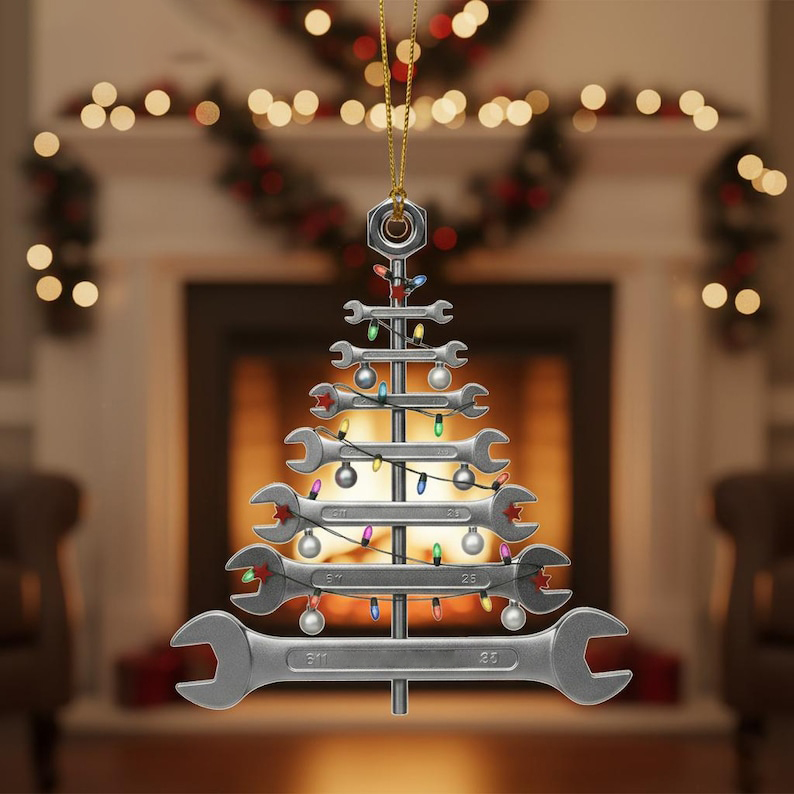 Wrench Christmas Tree Ornament