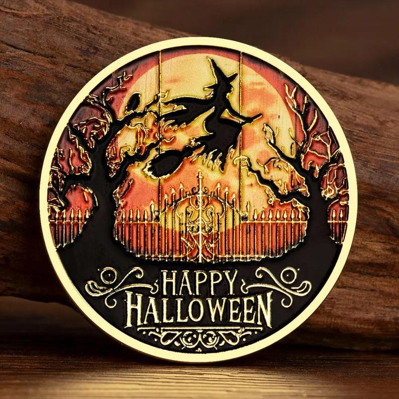 Halloween Pumpkin and Ghost Collectible Coins