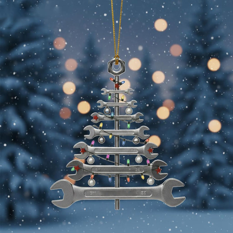 Wrench Christmas Tree Ornament
