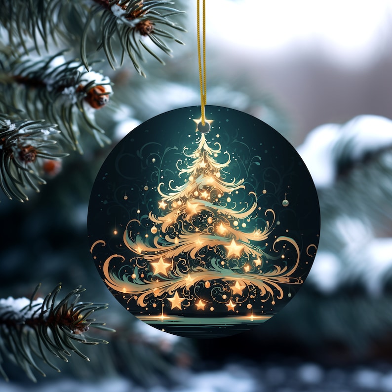 Christmas Tree Scene Decoration