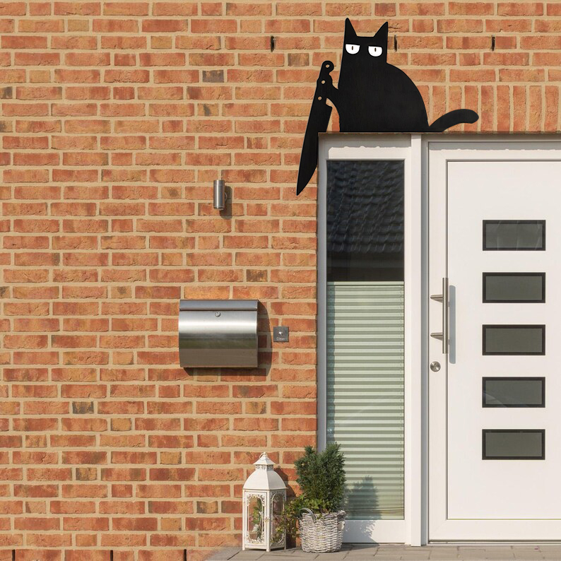 🌲2024 Christmas Hot Sale 🔥Bully Cat Door Frame Decoration