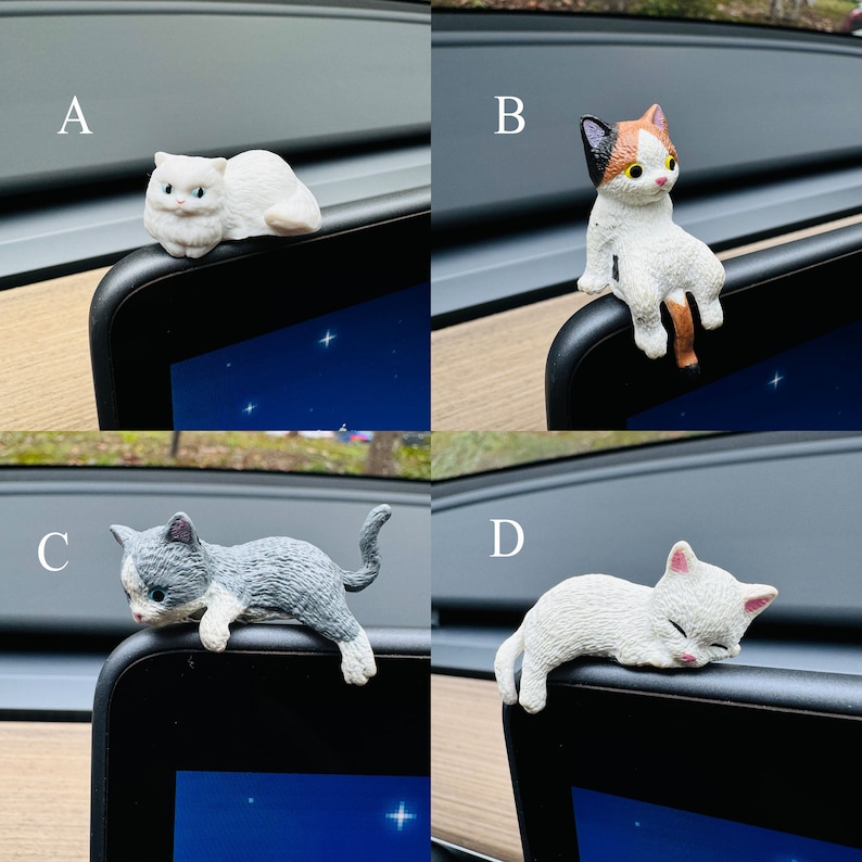 7 Style Mini Cat Car Mirror Dashboard Ornament