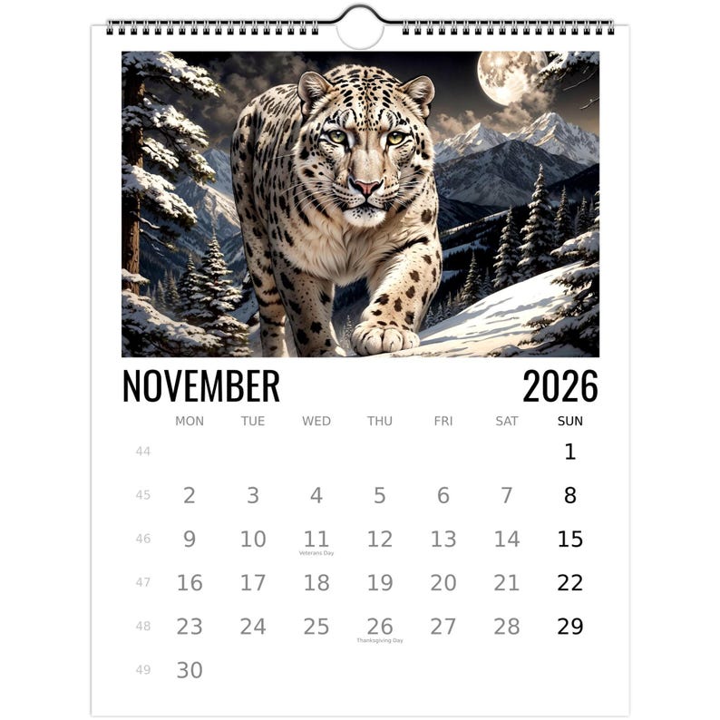Wild Cat Wall calendars 2026