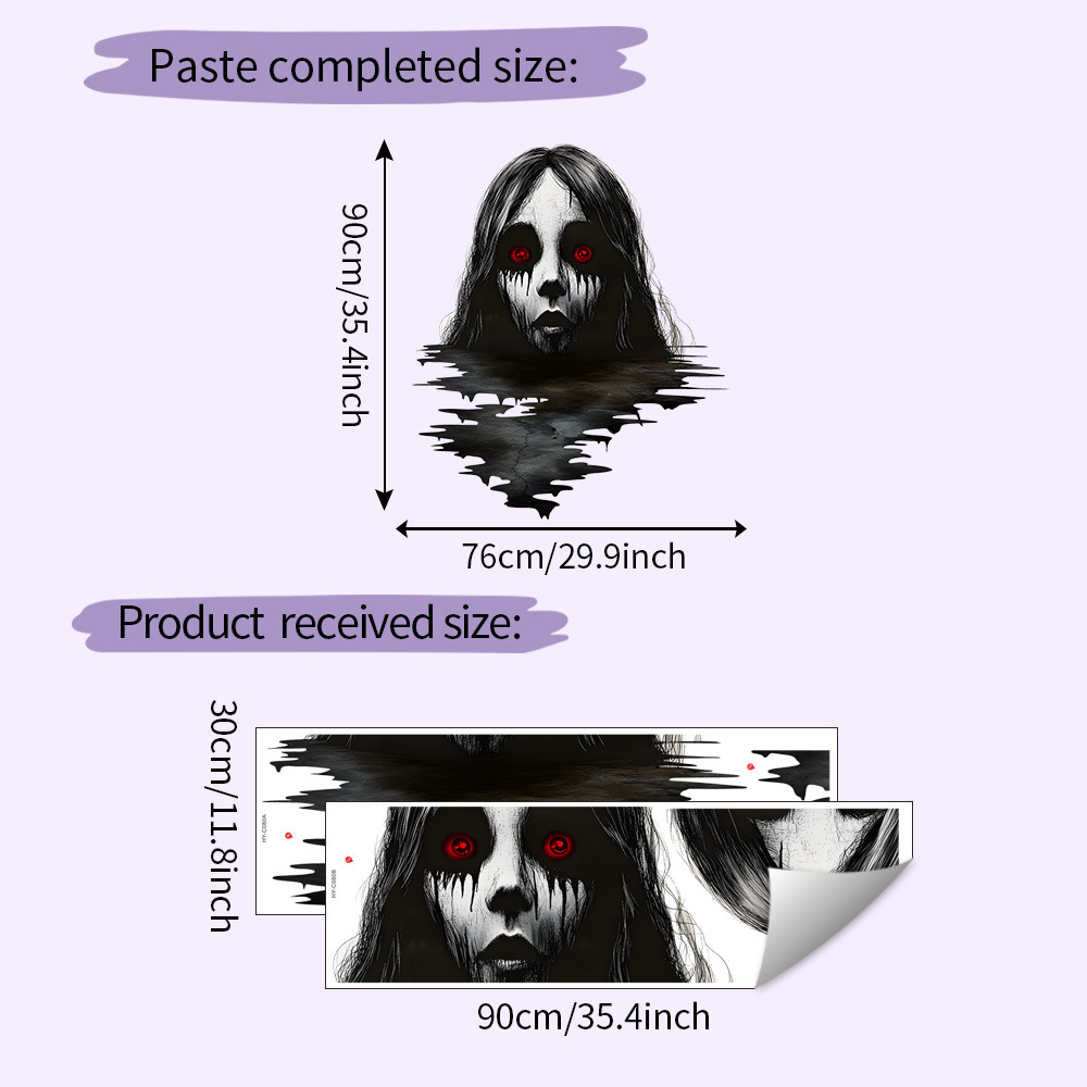 Halloween horror characters wall sticker