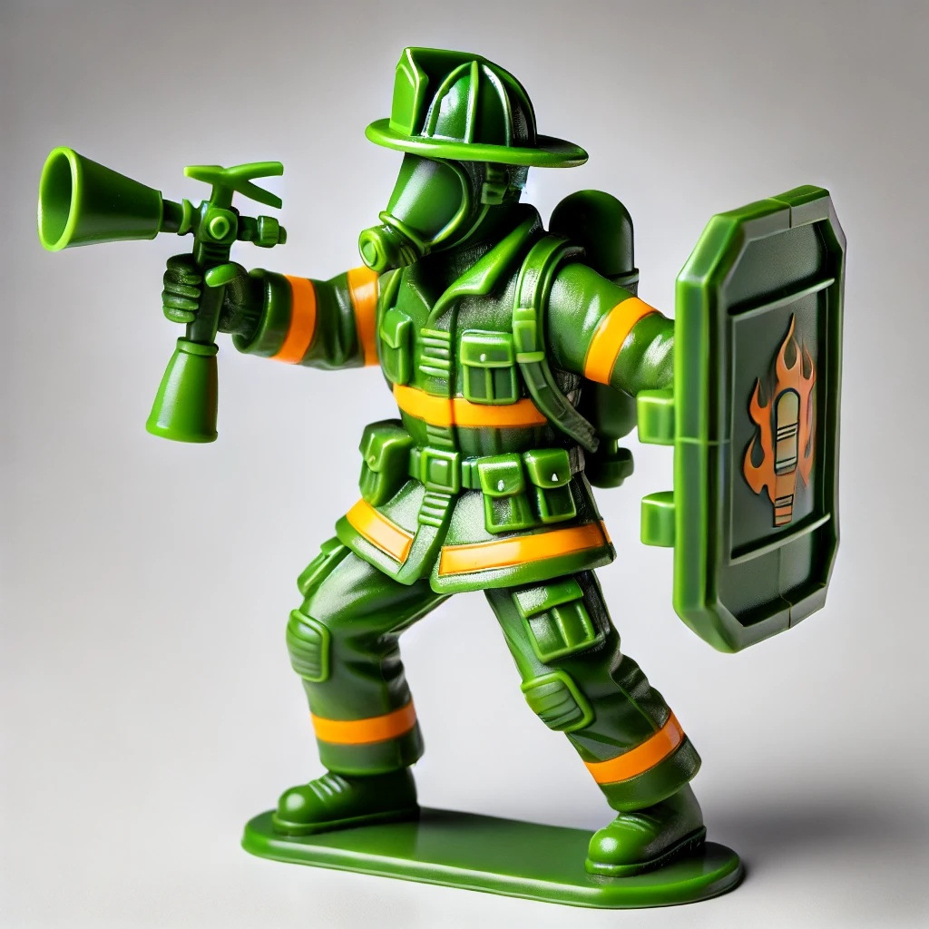 Firefighter Soldier Resin Ornament