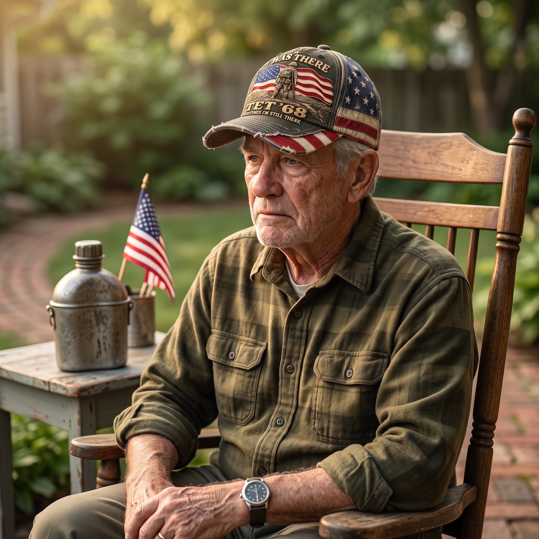 Tet '68 Vietnam Veteran Printed Baseball Cap