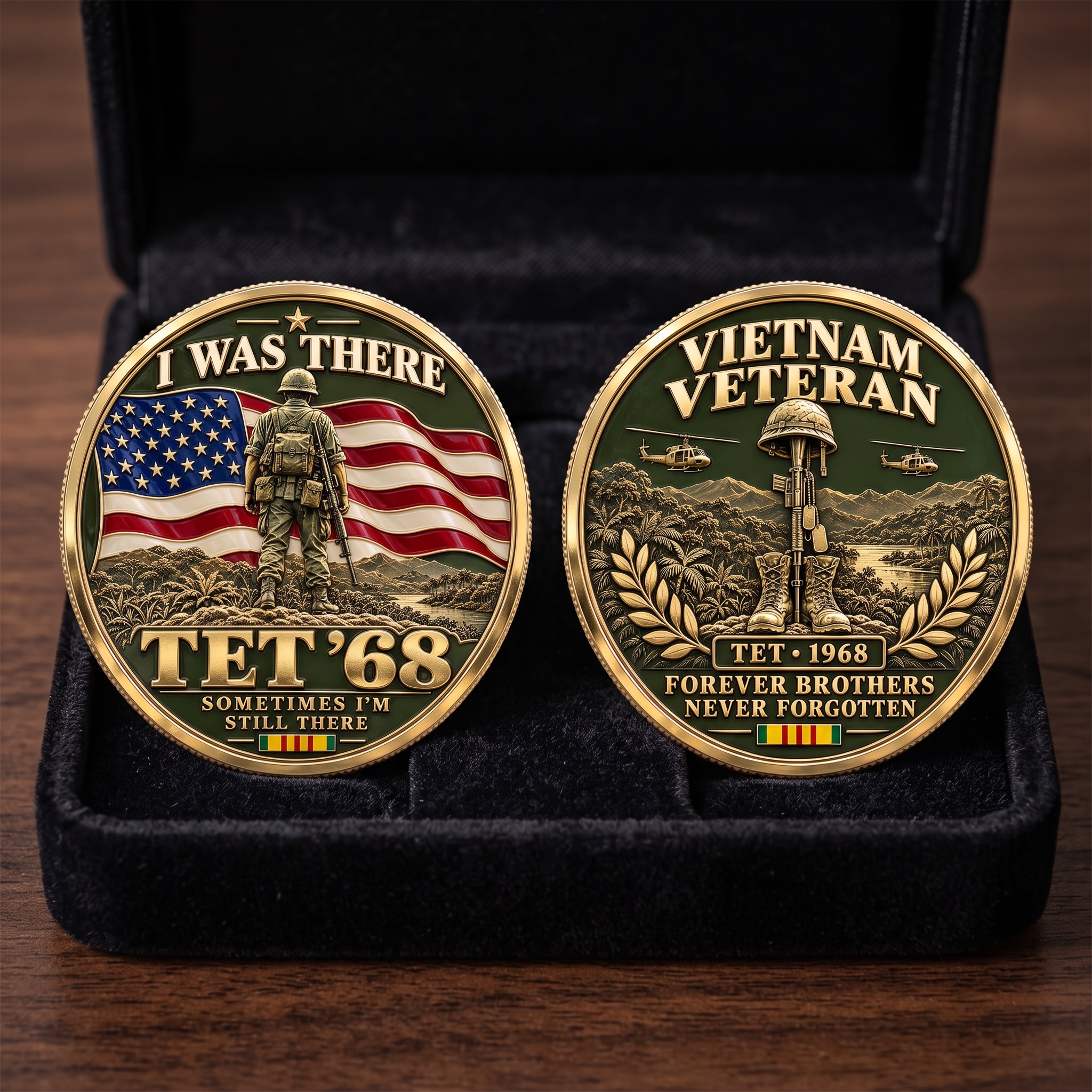 I Was There — Tet ’68 “Forever Brothers” Vietnam Veteran Commemorative Medallion