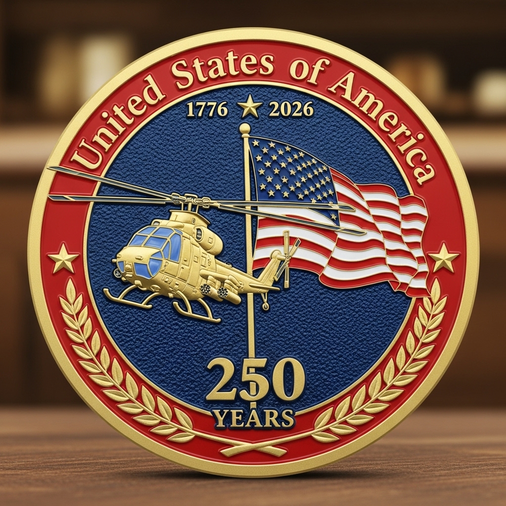 The 250th Anniversary Independence Day Flag Coin