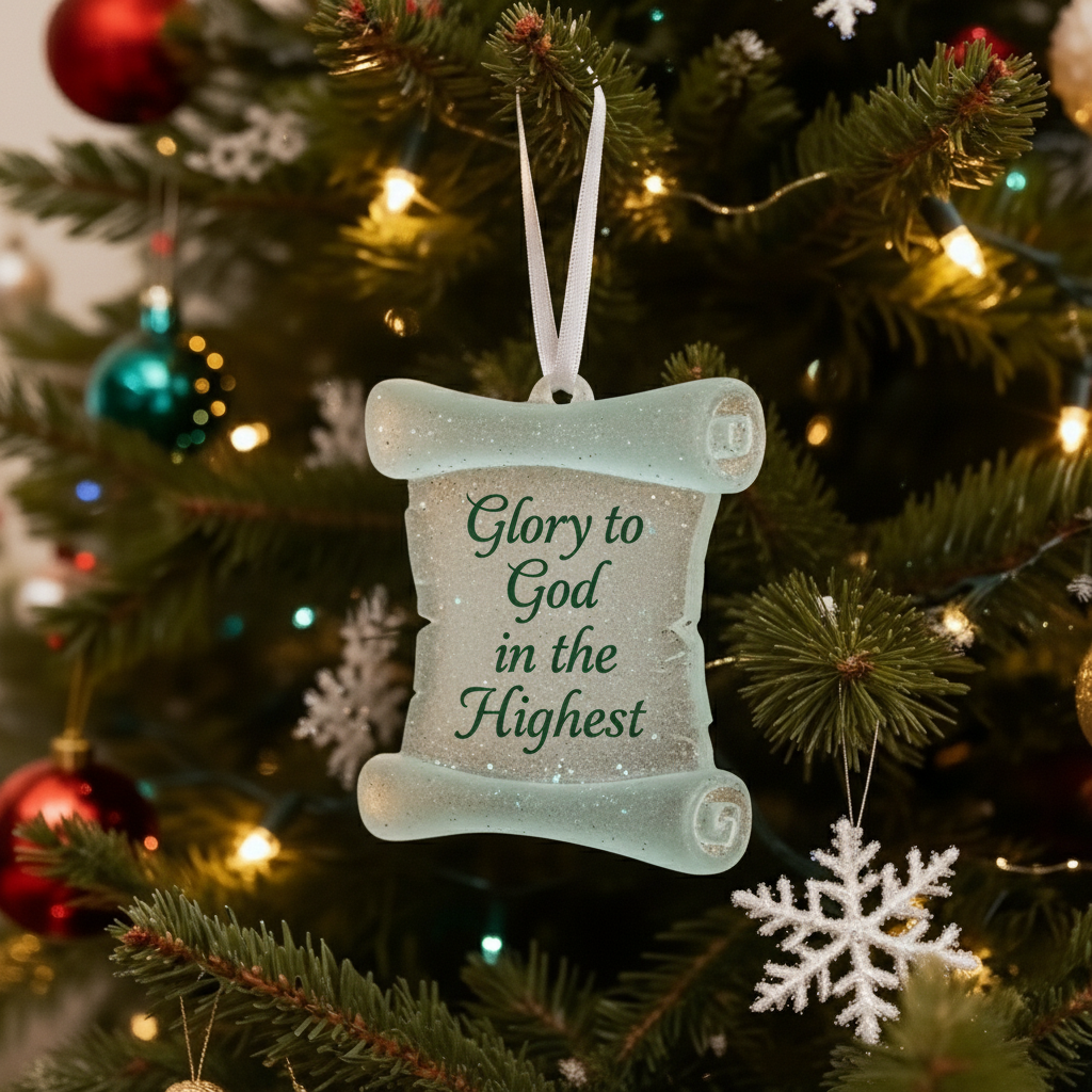 🌊🎄Sea Glass Scroll Christmas Tree Ornament