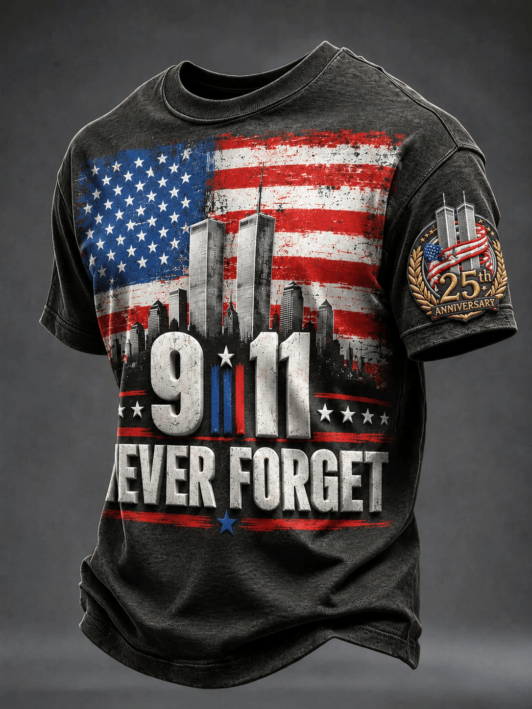 Men's 9.11 25th anniversary  Printed T-Shirt