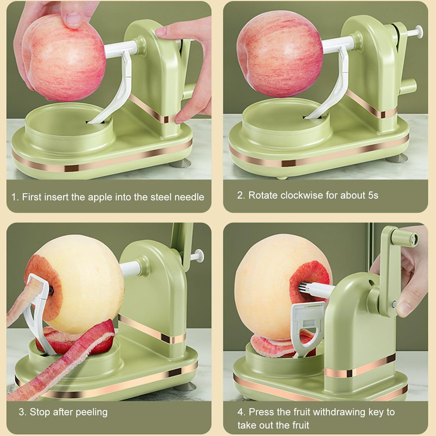 Hand-cranked peeling machine