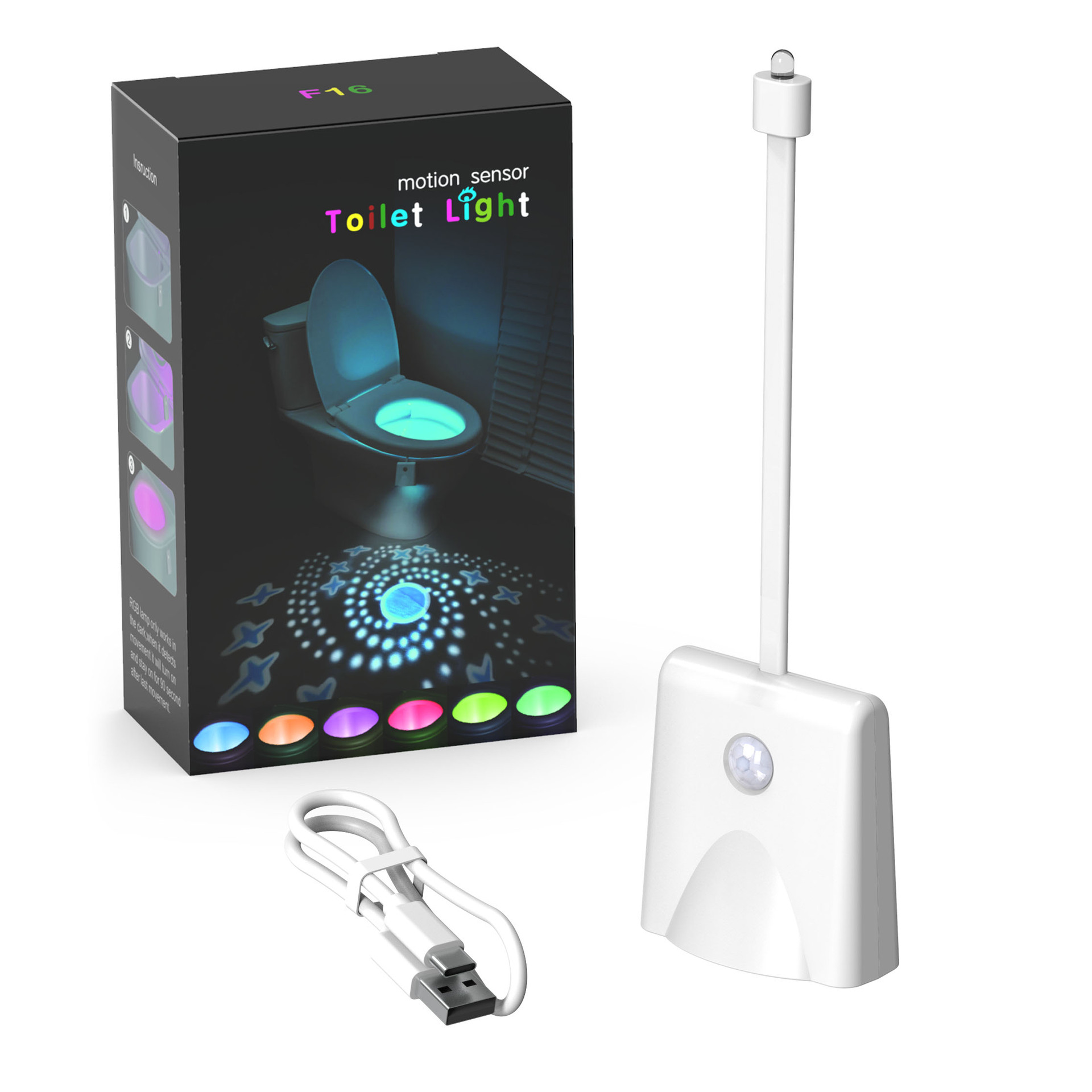 Motion Sensor Toilet Light with Projection