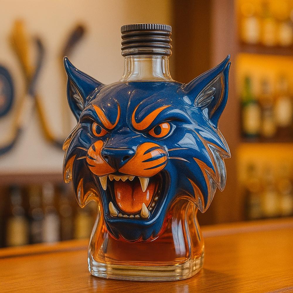 Edmonton Oilers Hunter the Lynx Whiskey Bottle