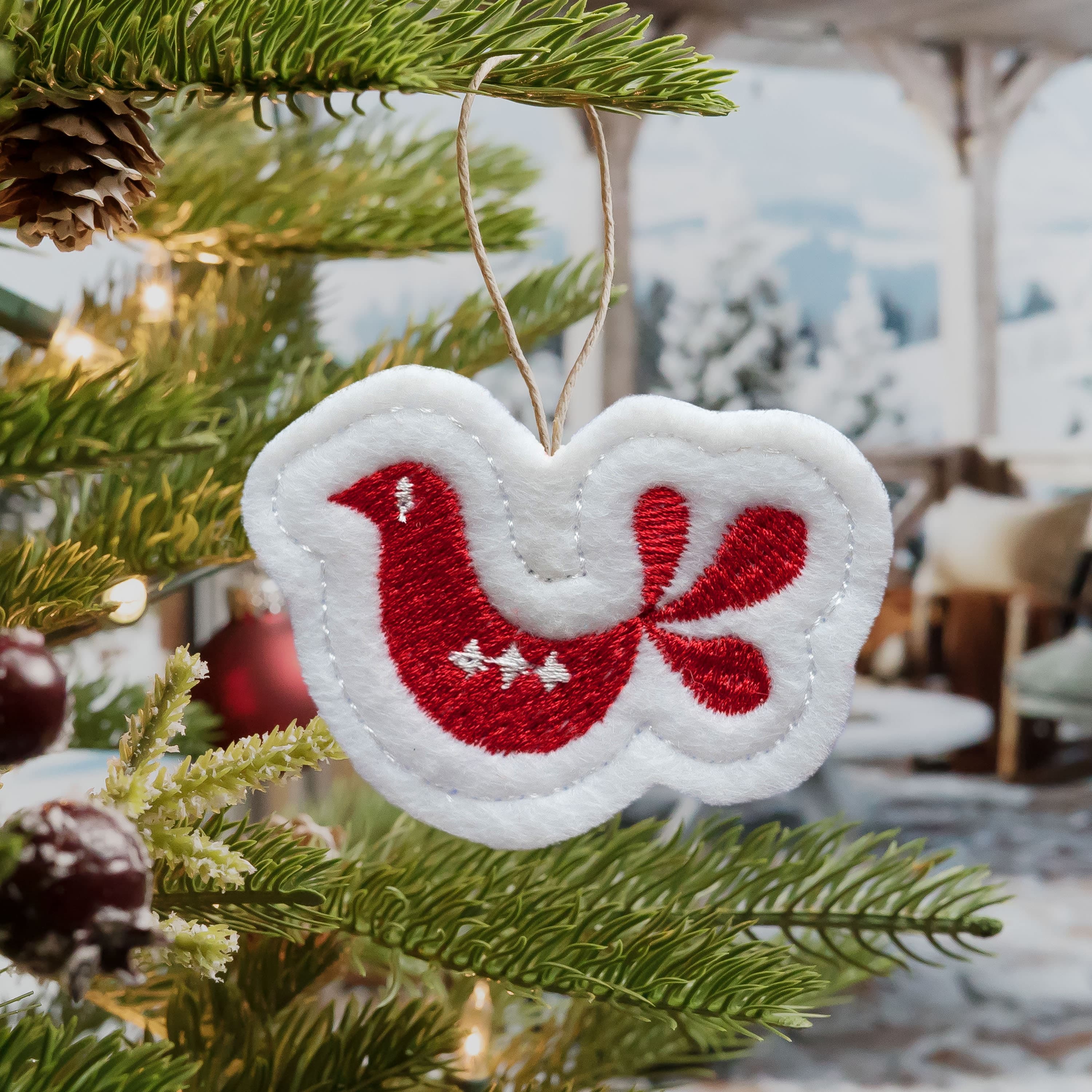 ❄️Scandinavian Embroidery Felt Ornament