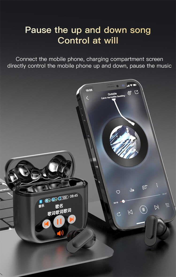 SE60 Earbuds 1.9 Inch Large Screen LED Full-Color Touch Screen Various Color Earbud Selections-Shenzhen Shengye Technology Co.,Ltd