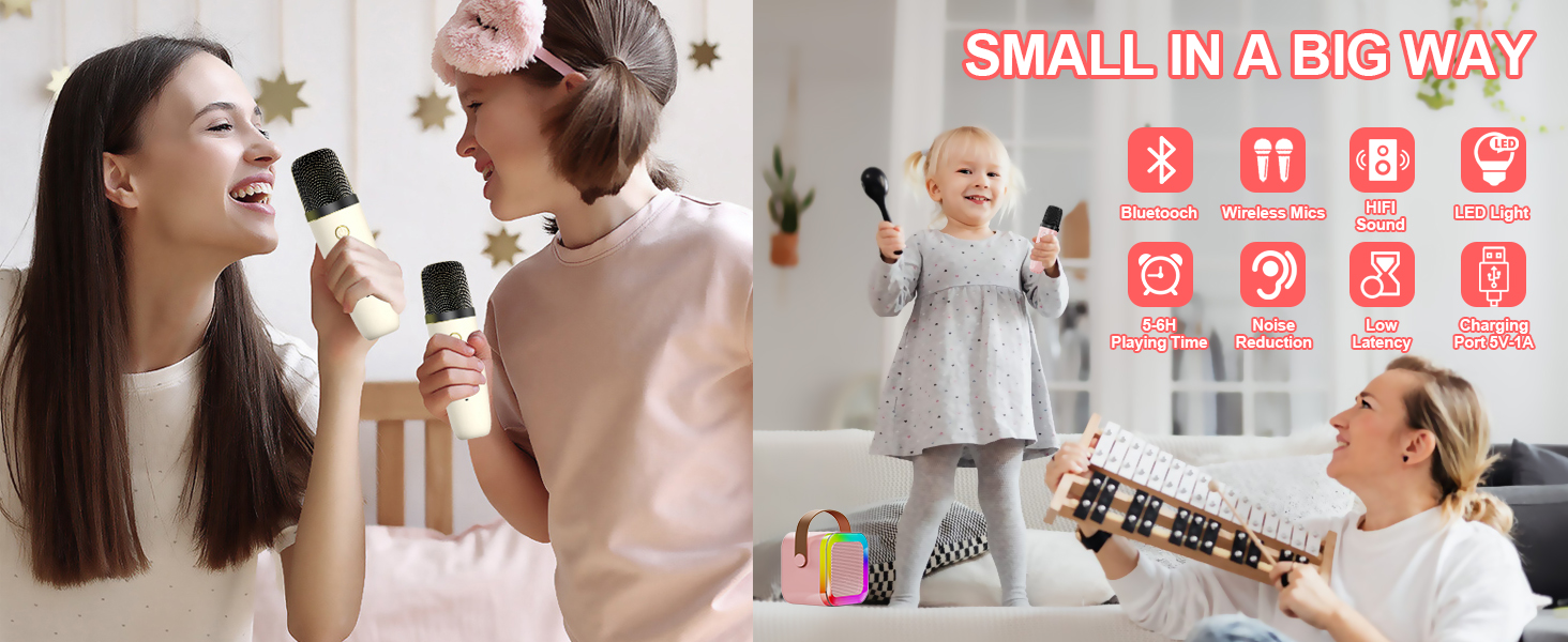 Mini Karaoke Machine for Kids Adults