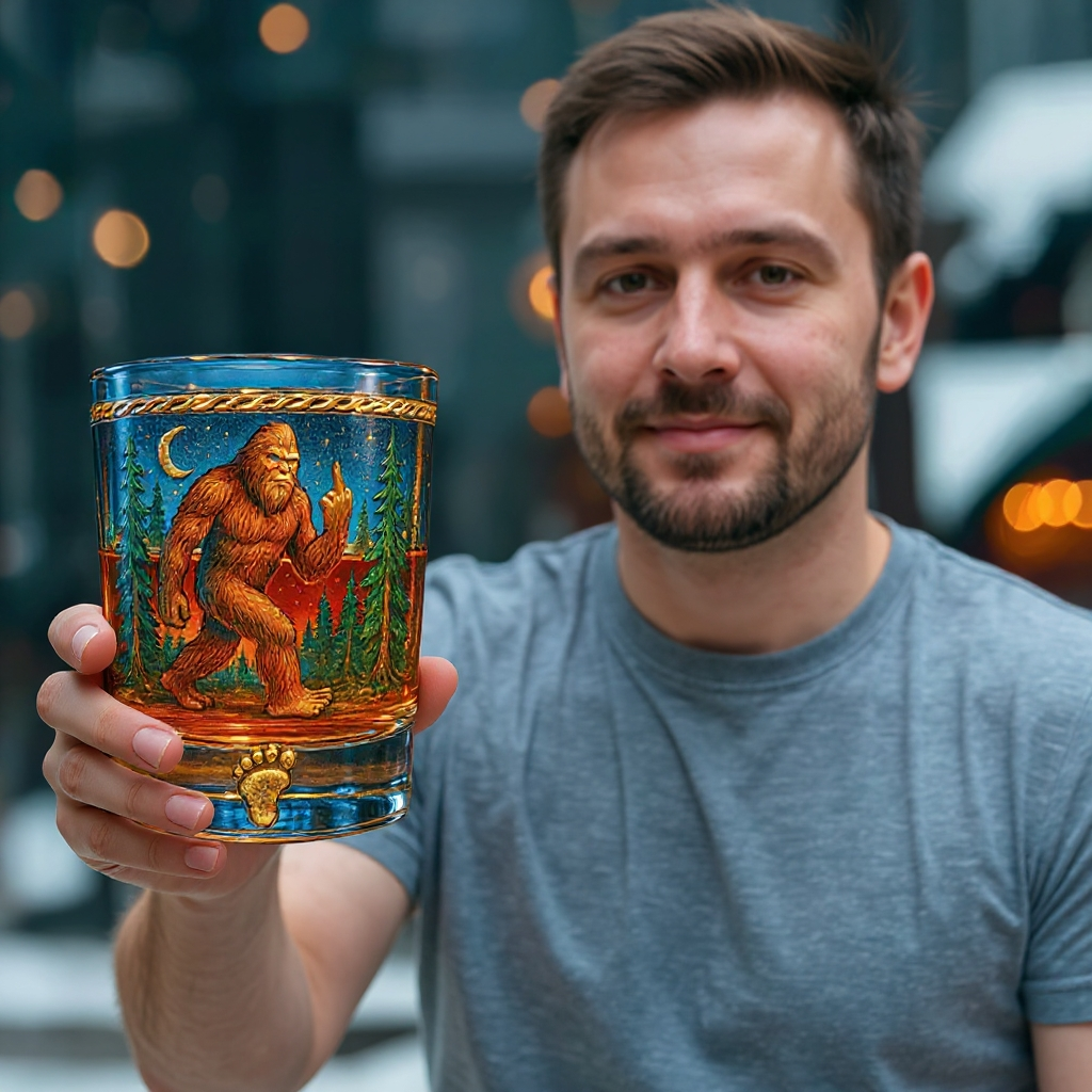 Bigfoot Middle Finger Glass