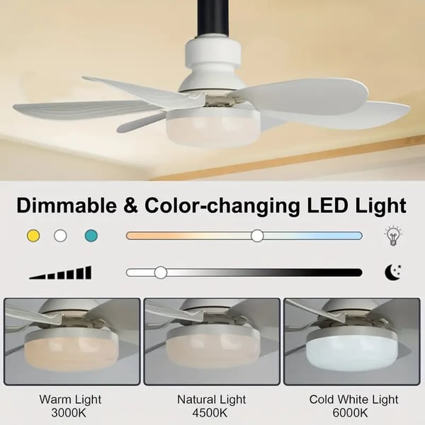 🔥 Bright Cool Ceiling Socket Fan & Light with Remote