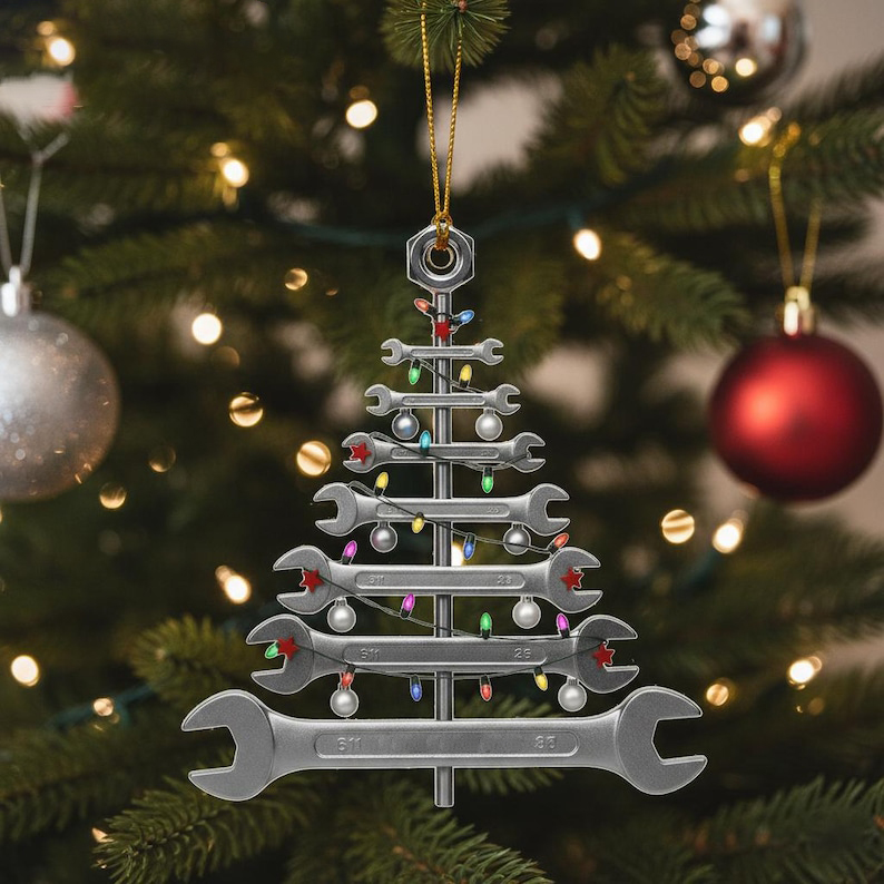 Wrench Christmas Tree Ornament