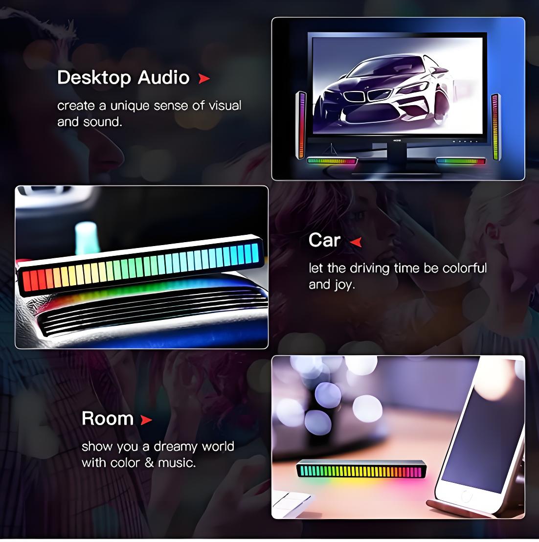 Wireless Sound Activated RGB Light Bar