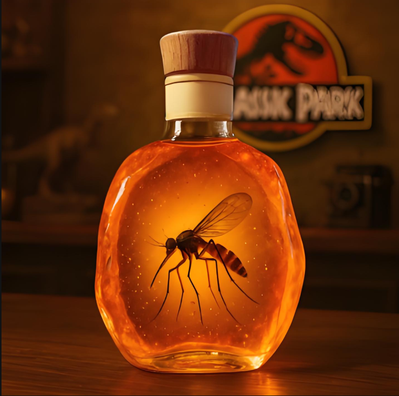 Jurassic amber decanter