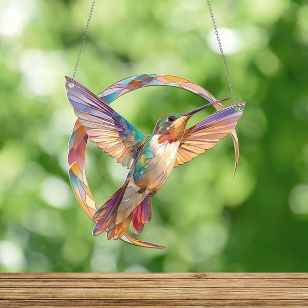 🎁Hummingbird Suncatcher Colorful Window Hanging