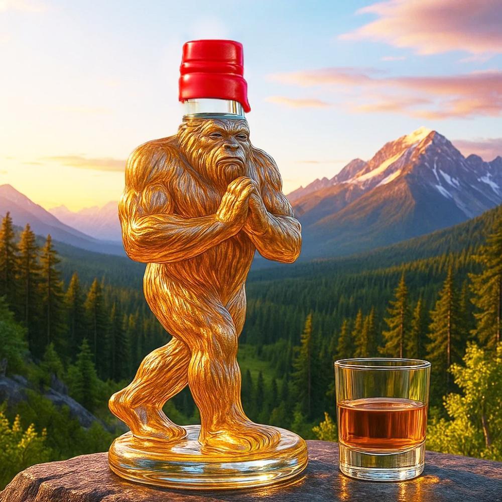 🦶Limited Edition Blessed Bigfoot Crown Royal Whiskey Bottle👣