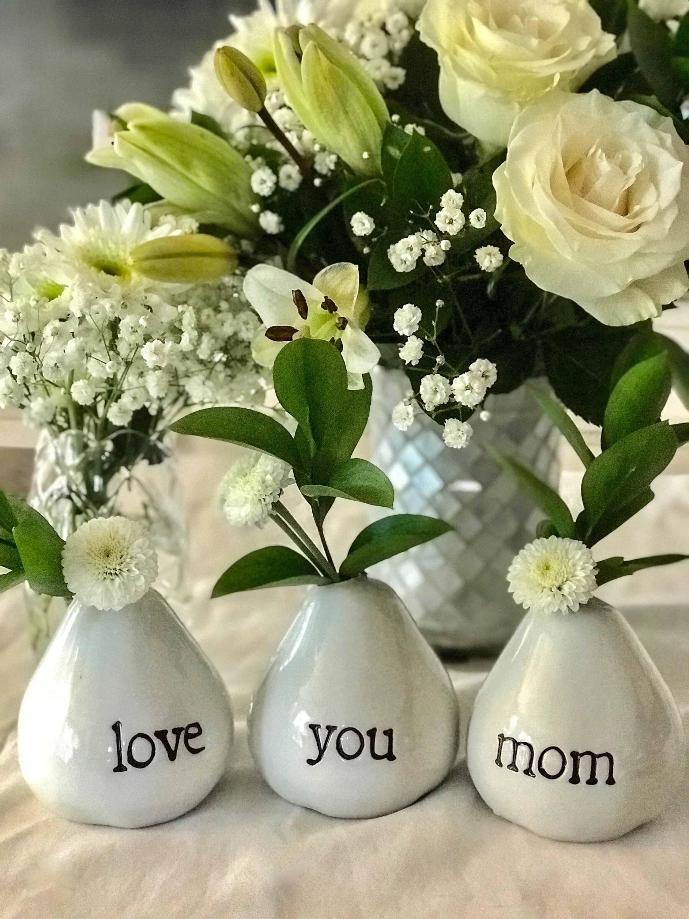 Love You Mom Vases For Flowers 