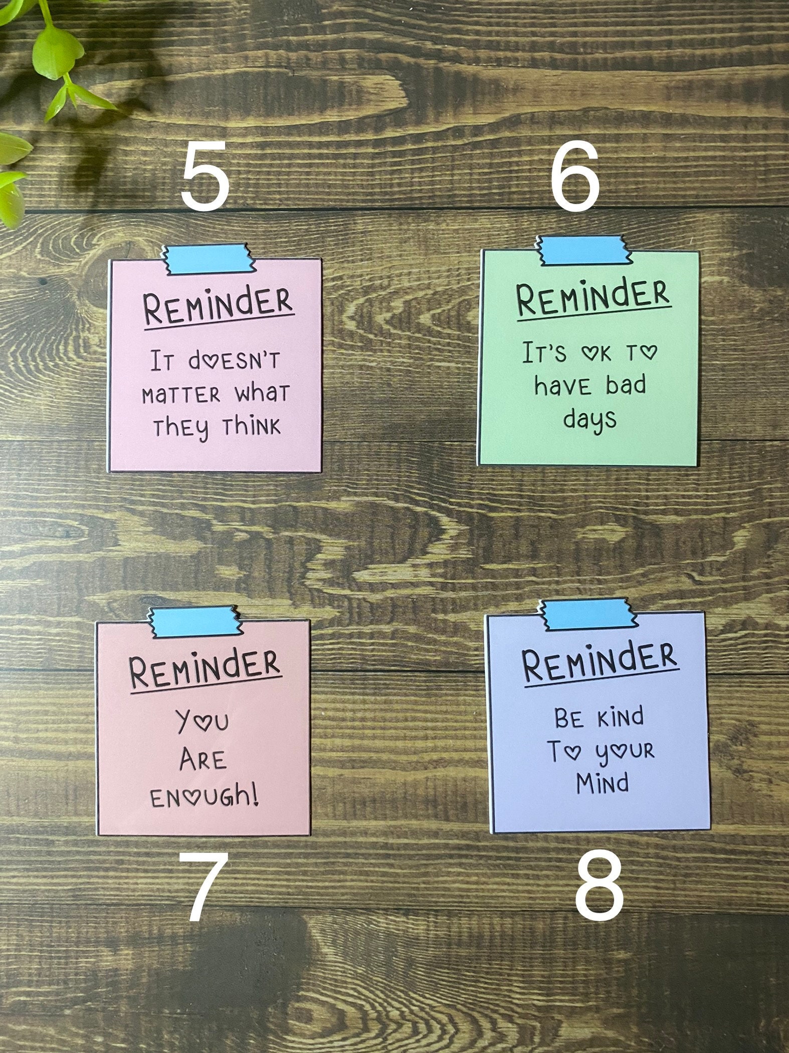 Mental health sticky note stickers