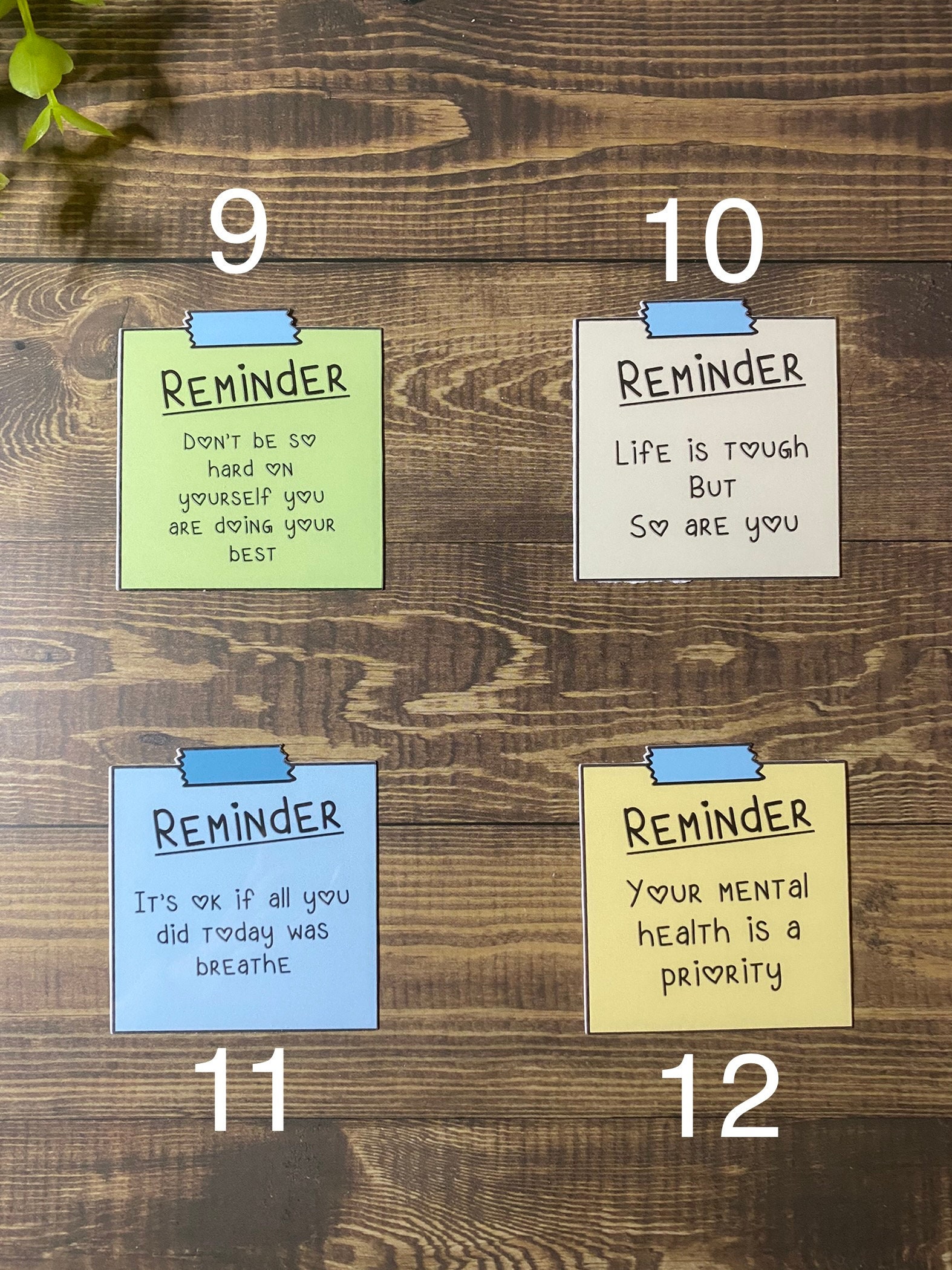 Mental health sticky note stickers