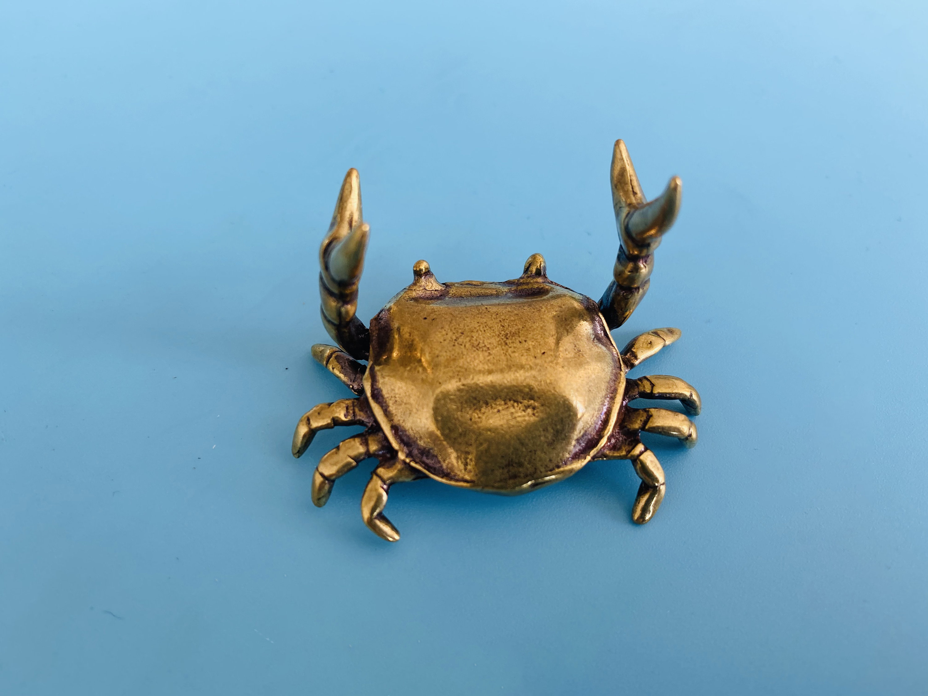 Brass Crab Pen Holder Gift For Crab Lovers Lobster