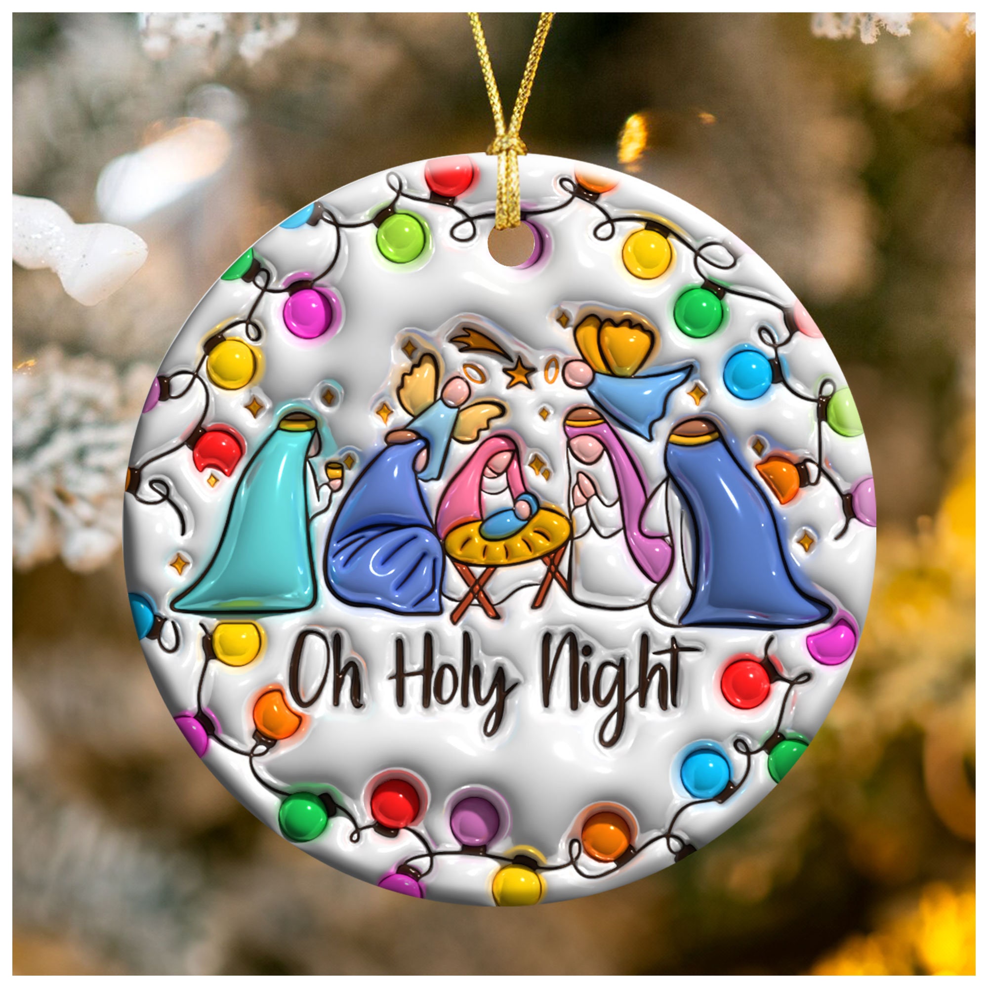 3D Inflated Jesus Christmas Ornament