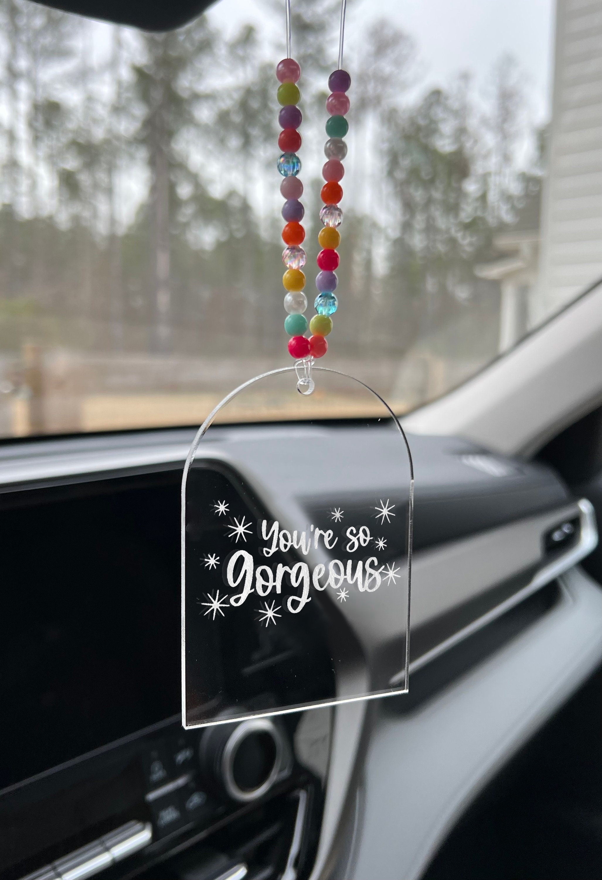 Car charm, car accessories, rearview mirror decor