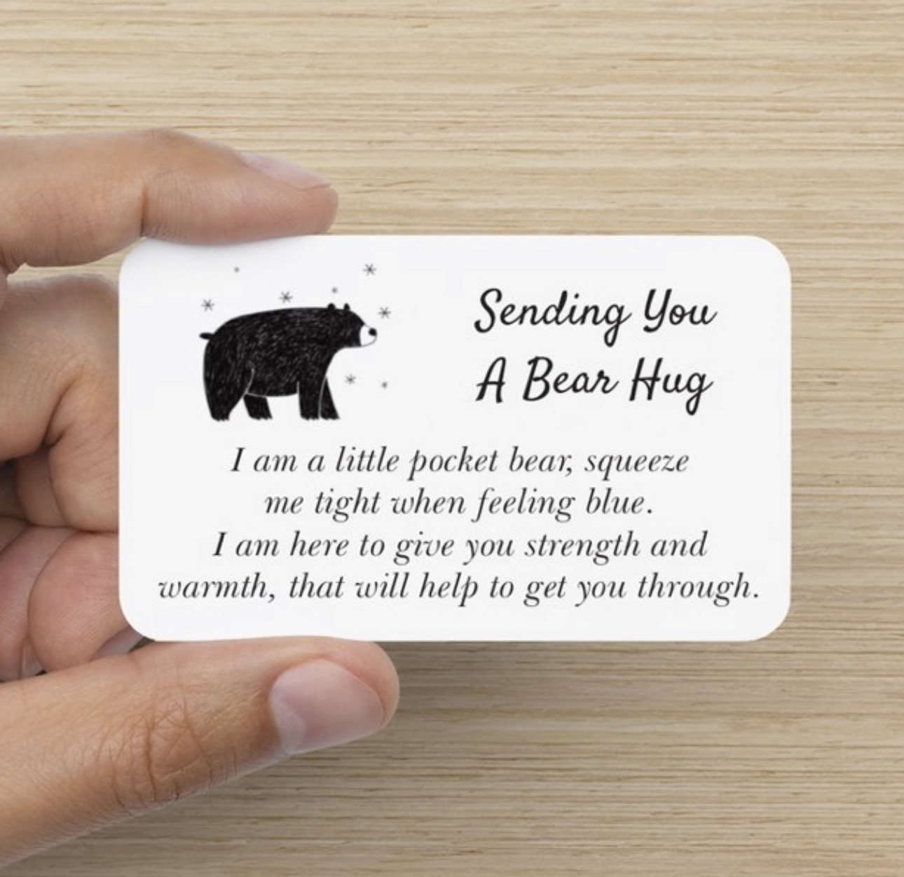 A Little Pocket Bear Hug - Giving hugs to whoever needs one