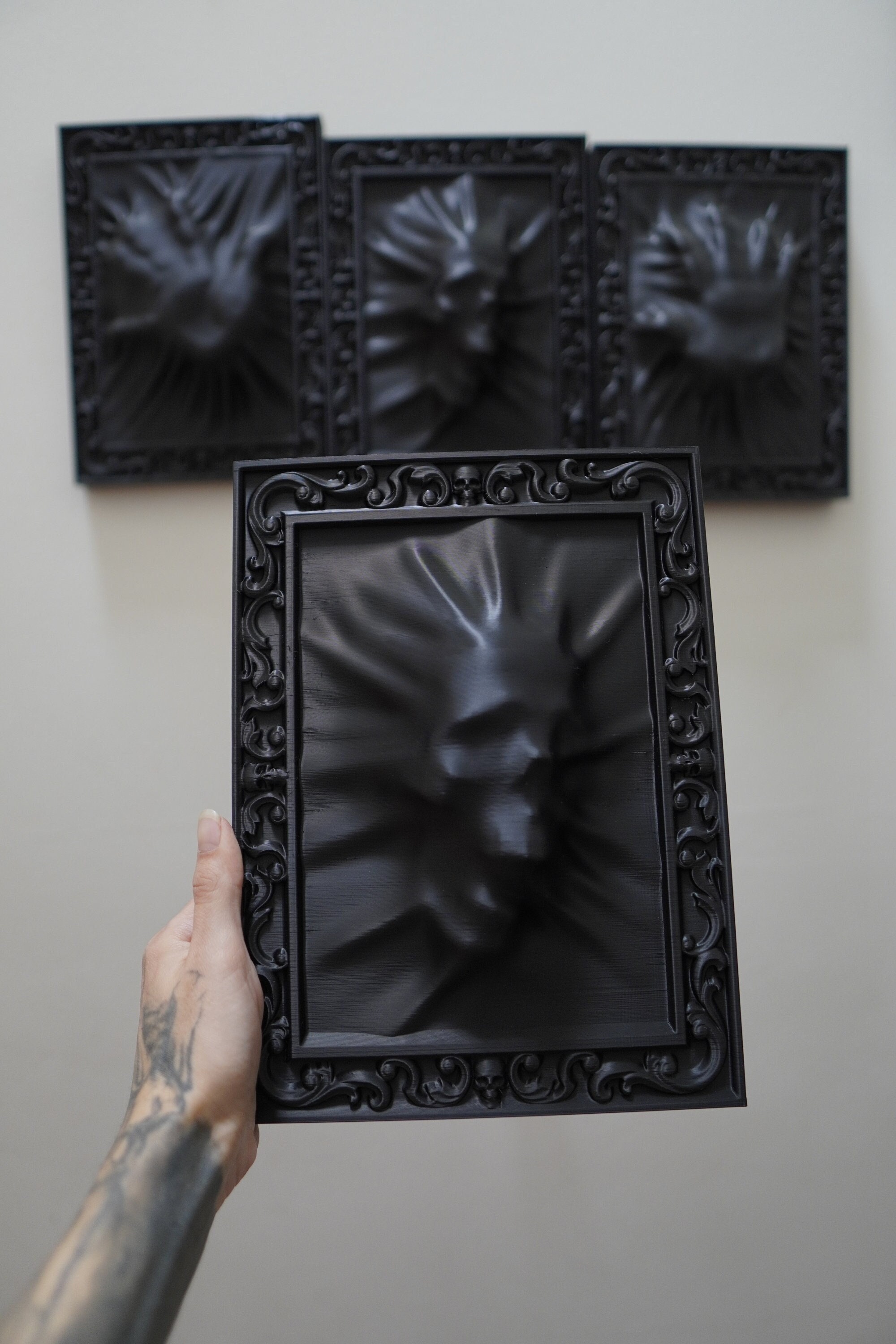 Uniquely Striking Gift: Quality 3D Printed Face Frame - Ideal for Gothic Collectors!