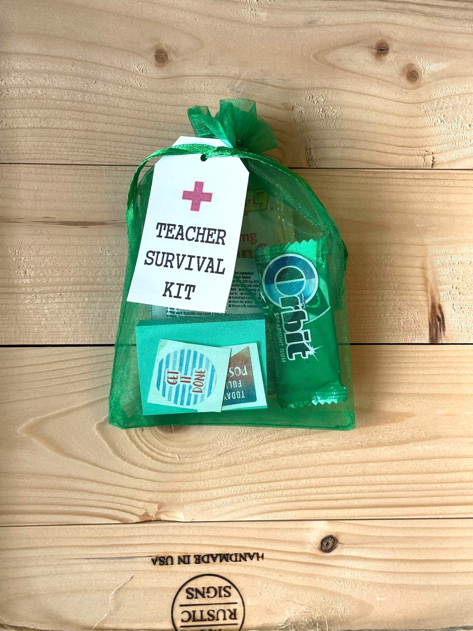 Teacher Survival Kit, Teacher Appreciation Gift, Teacher Survival Bag, 