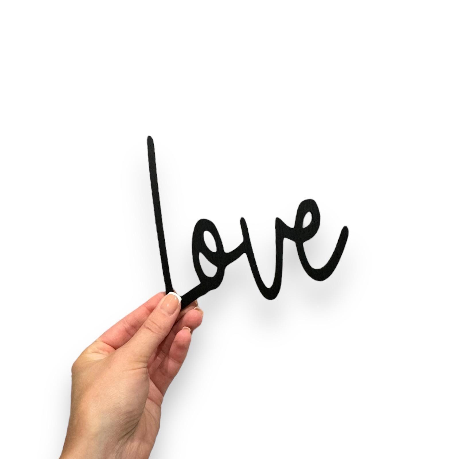 Bye Love You Wooden Script Sign Hallway Home Door