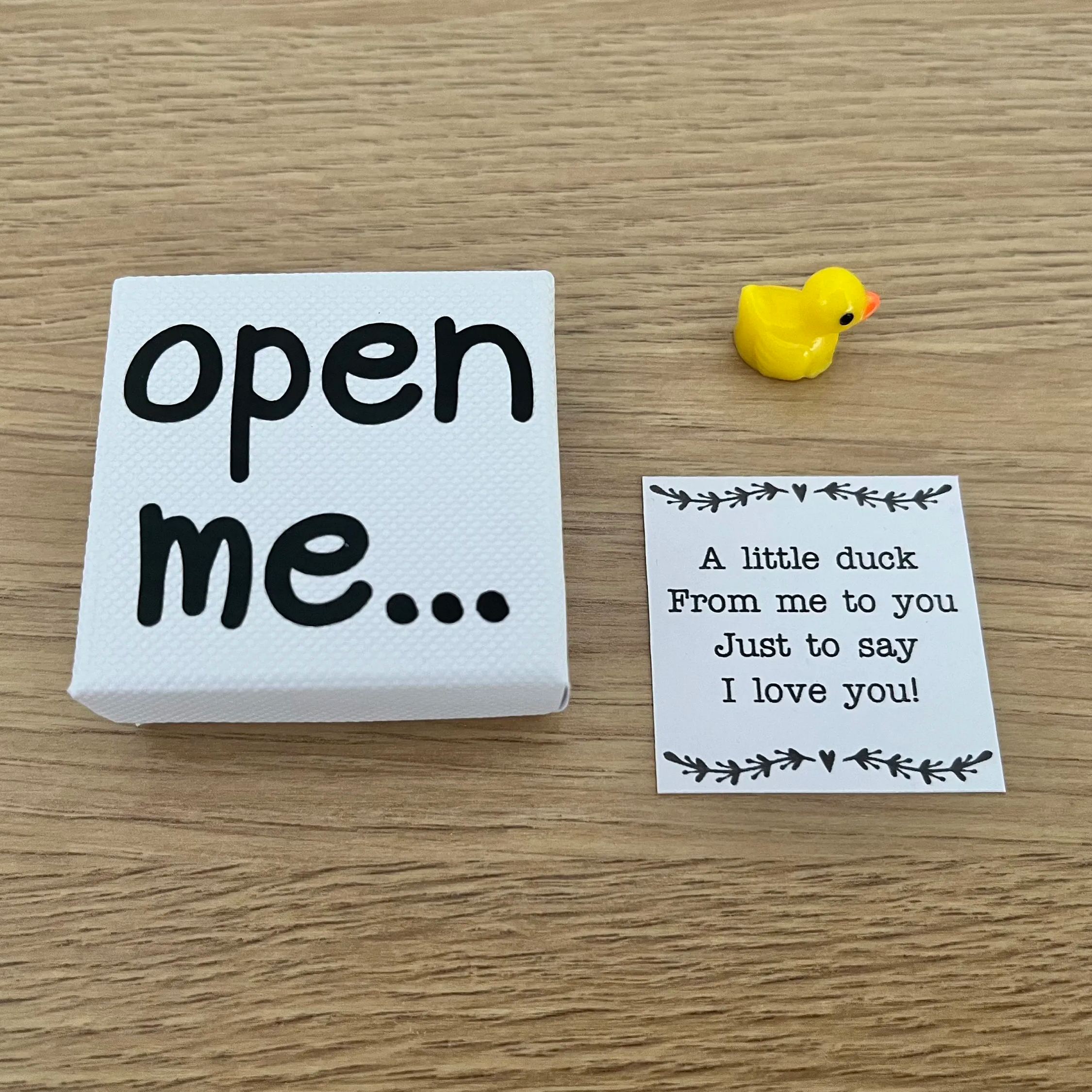I Love You Gift, Duck Gift, Matchbox Gift